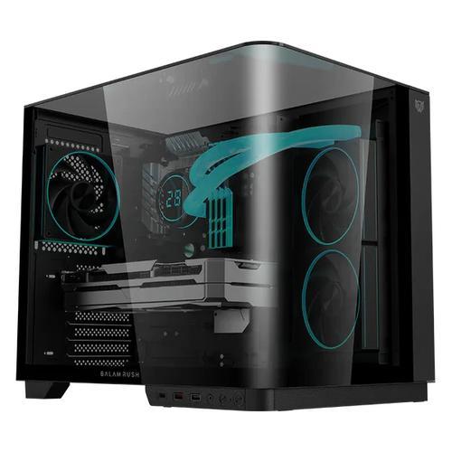 GABINETE BALAM RUSH GAMER CURVE 6800 MEDIA TORRE "SIN FUENTE" NEGRO