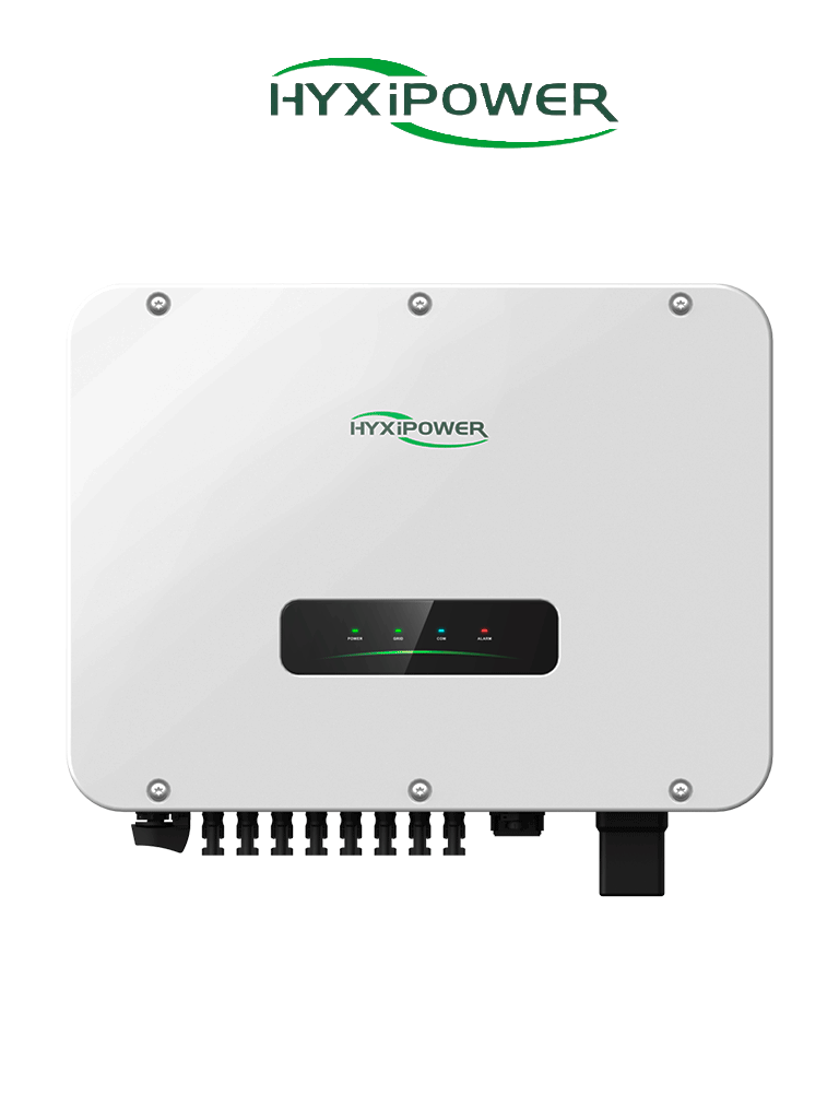 HYXIPOWER HYX-S30K-T 220V -  Inversor de cadena trifásico comercial,  Potencia de Salida 30,000 W, Protección contra sobretensión tipo II, Indice de Protección IP66, Administración remota