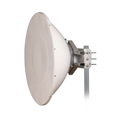 Antena Direccional de Alto Rendimiento / 35.5 ± 1 dBi  / 4 ft / 5.9-7.125 GHz / Conectores RP-SMA / Alto Aislamiento al Ruido / Fácil Montaje y herraje de acero inoxidable /  Radomo Incluido