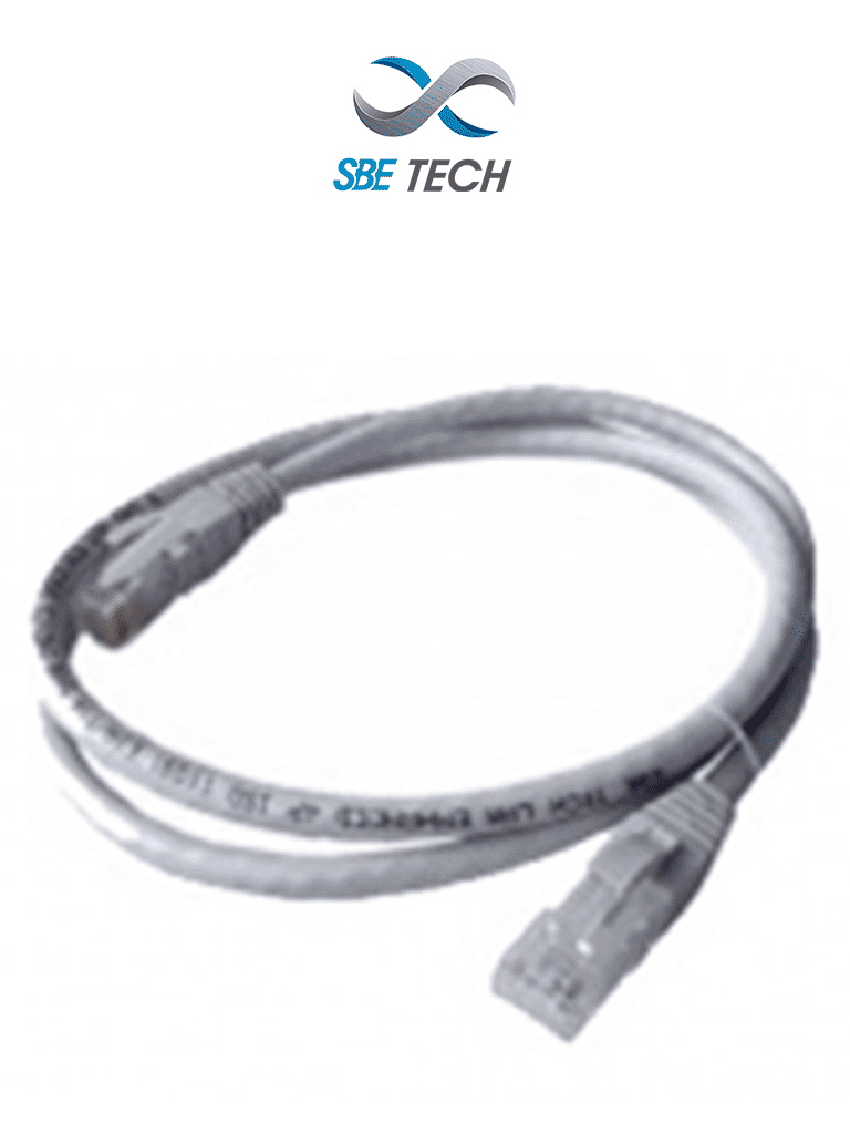 SBETECH SBE PCC6U3.0MGY - Patch cord Cat. 6 con bota inyectada, color gris, de 3 metros