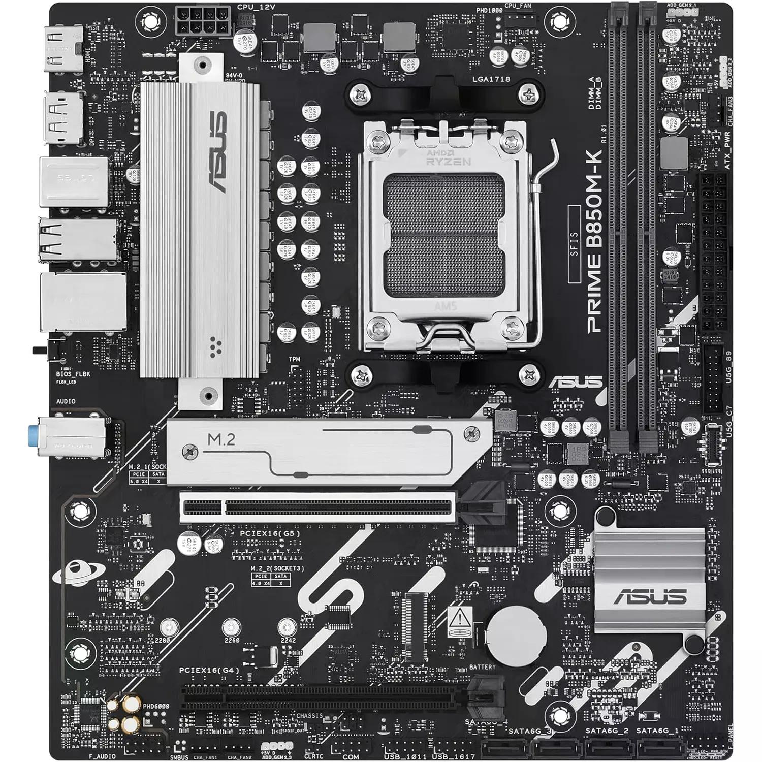 TARJETA MADRE ASUS PRIME B850M-K MATX/2XDDR5/1XHDMI/1xDP/AM5