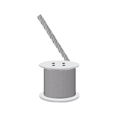 Cable de Retenida 7 Hilos , Resistencia 600 kg, Diámetro 1/8" (retazo 110 m). Acero Galvanizado