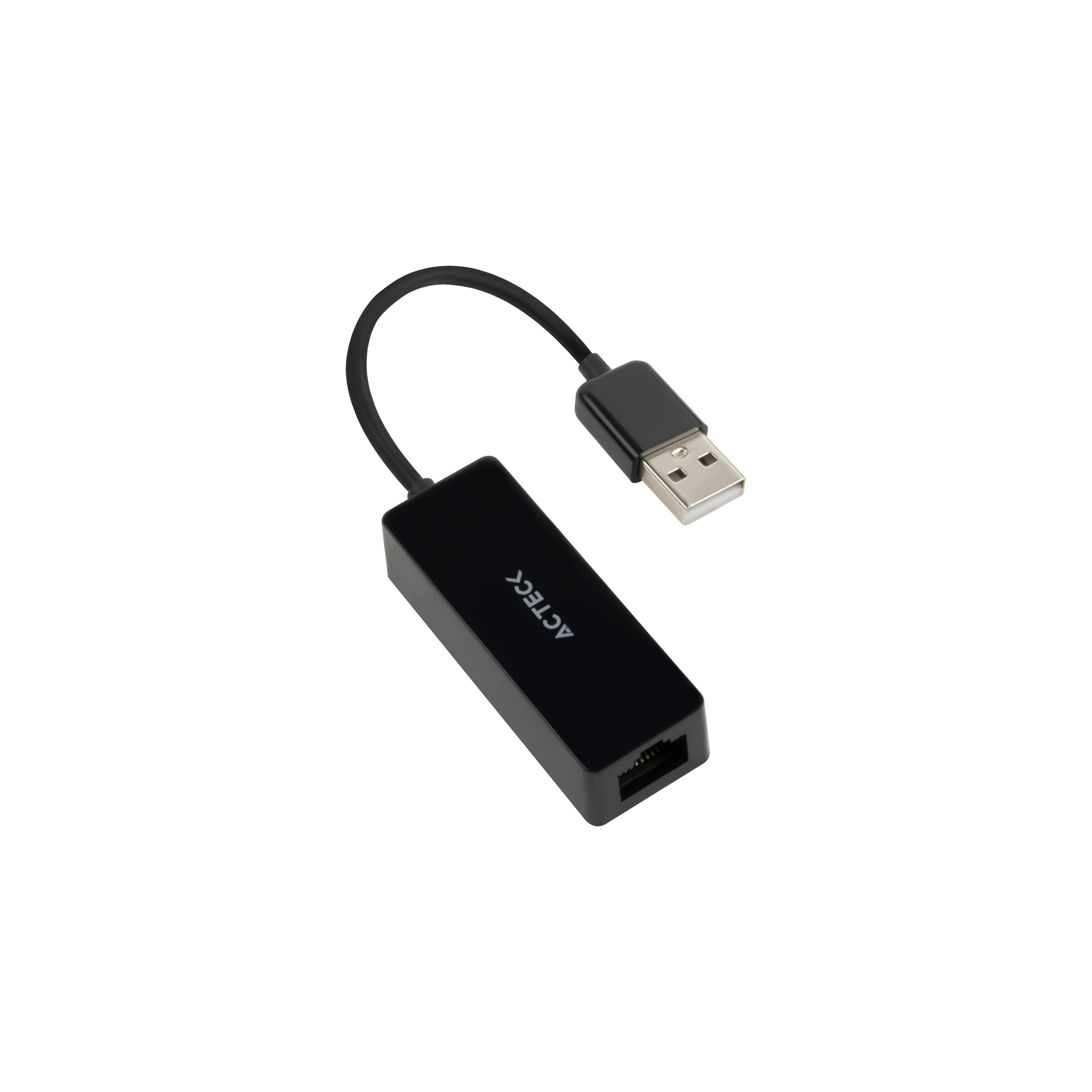 ADAPTADOR ACTECK AE420 SHIFT PLUS USB-A a RJ45 M-H NEGRO AC-934732