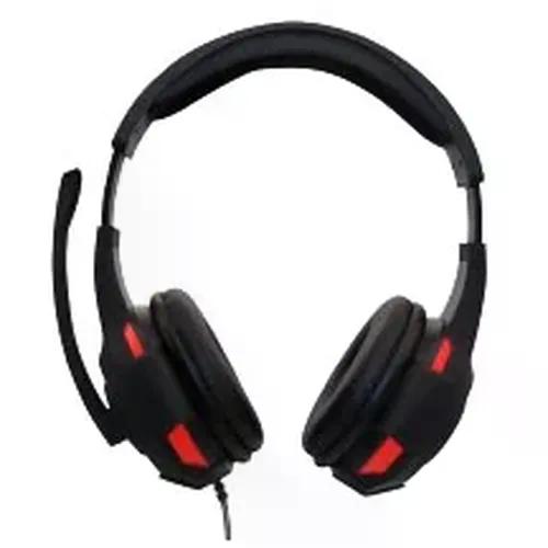 DIADEMA GAMER NACEB ALAMBRICO 3.5MM NEGRO/ROJO