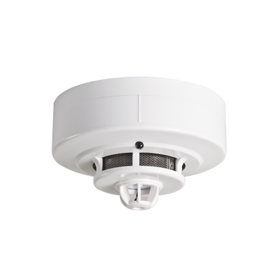 Detector de humo fotoeléctrico con detector de temperatura, conexion a 2 hilos