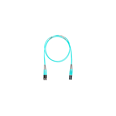 Jumper de Fibra Optica Multimodo 50/125 OM4, LC-SC Duplex, OFNR (Riser), Color Aqua, 5 Metros