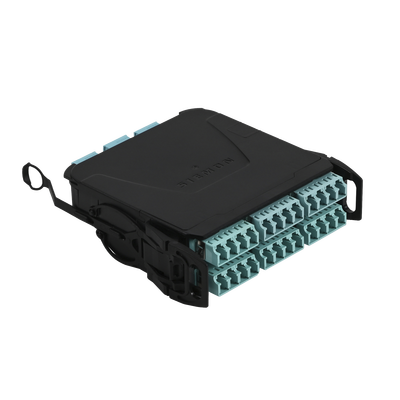 Módulo Plug & Play LightVerse, Hasta 24 fibras, Base 8 Hembra, "Shuttered" LC/UPC para fibra Multimodo OM4, UL Loss