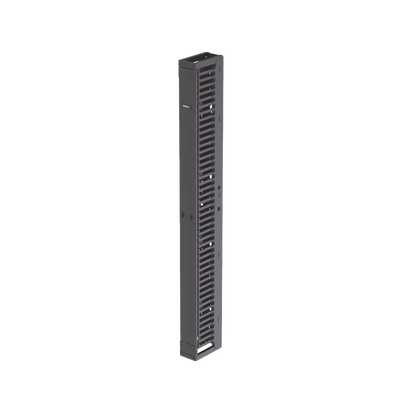 Organizador Vertical PatchRunner™, Sencillo (Solo Frontal), Para Rack Abierto de 45 Unidades, 6 in de Ancho, Color Negro