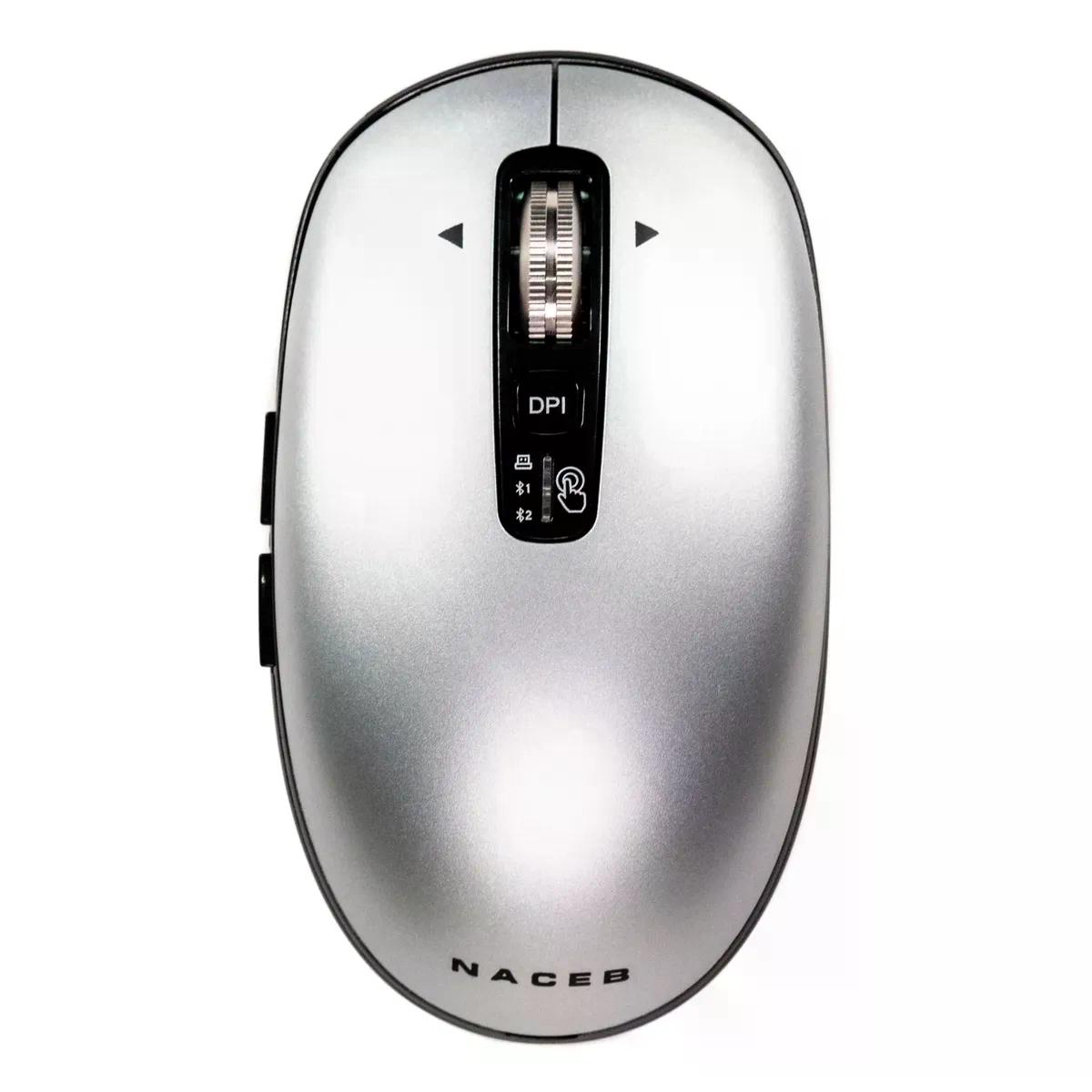 MOUSE NACEB LS1 INALAMBRICO OPTICO 3.200DPI BLUETOOTH GRIS