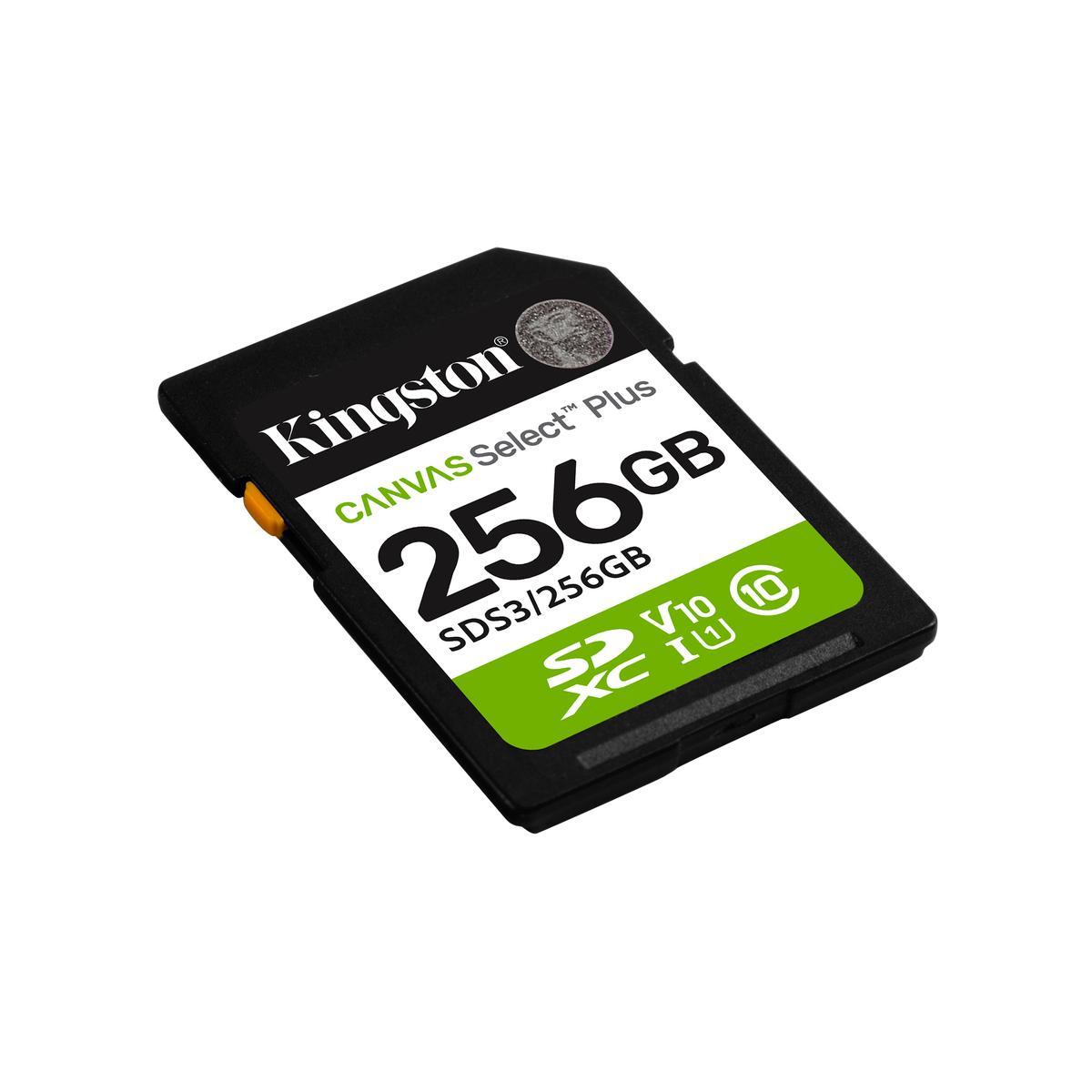 MEMORIA SD KINGSTON SDXC CANVAS SLT 100MB C10 UHS-I U1 V10(SDS3/256GB)