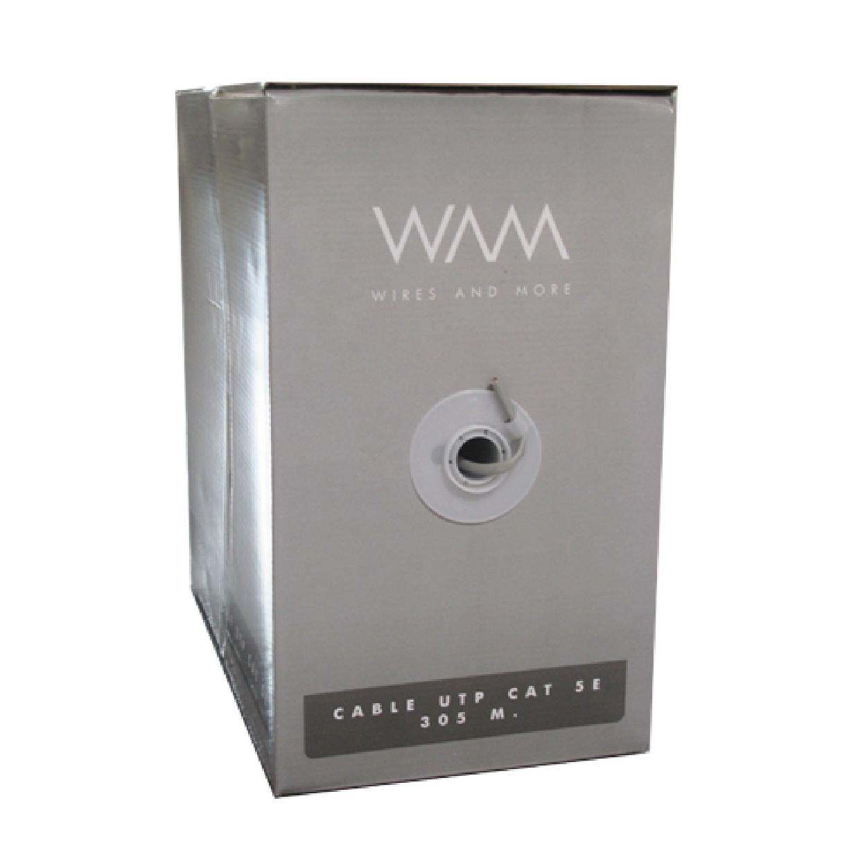 WAM BOBINA CABLE UTP CAT5E CCA INTERIOR GRIS 305M (CAT5E-GRIS)