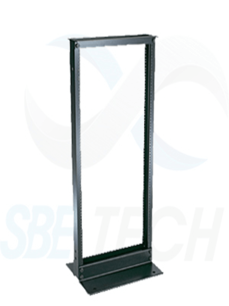 SBE TECH SBE-RR419NM - Rack de acero de 4 FT de altura/19" de ancho / Color Negro pavonado/ Incluye 8 tornillos 12/24