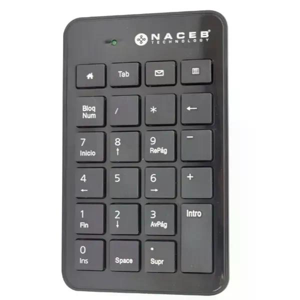 TECLADO NUMERICO NACEB NA 0104 USB NEGRO