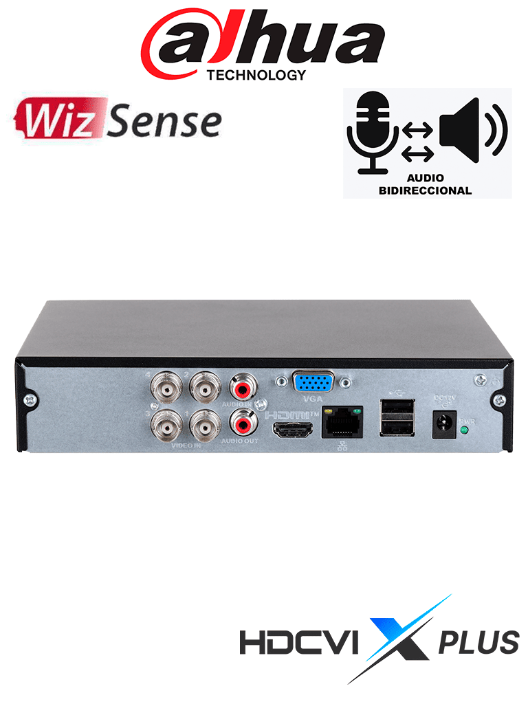 DAHUA DH-XVR1B04H-I/T - DVR de 4 canales 5MP Lite WizSense y H.265+/ HDCVI X PLUS/ Soporta 4 Canales + 2 IP o Hasta 6 Canales IP/ Audio Bidireccional en los 4 Canales/ SMD Plus y Búsqueda Inteligente de Humanos y Vehículos/ Compatible con Dolink Care - Imagen 3