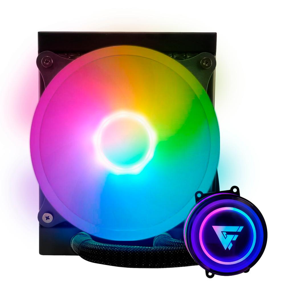 ENFRIAMIENTO LIQUIDO GAME FACTOR 1X120 RGB 150W 70 CFM NEGRO LQG501 BK