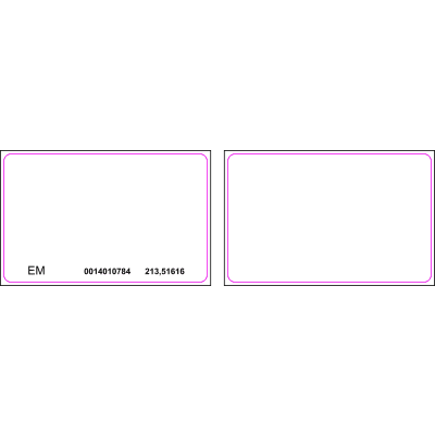 Tarjeta de Proximidad PROX EM 125 Khz / Imprimible Ambos Lados / PVC Blanco / Control de Acceso Hikvision