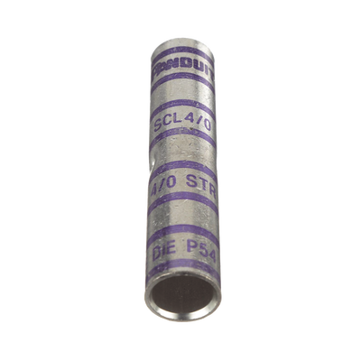 Empalme de Compresión a tope  de Cobre tipo barril largo. Para cable 4/0 AWG, 1 Pieza