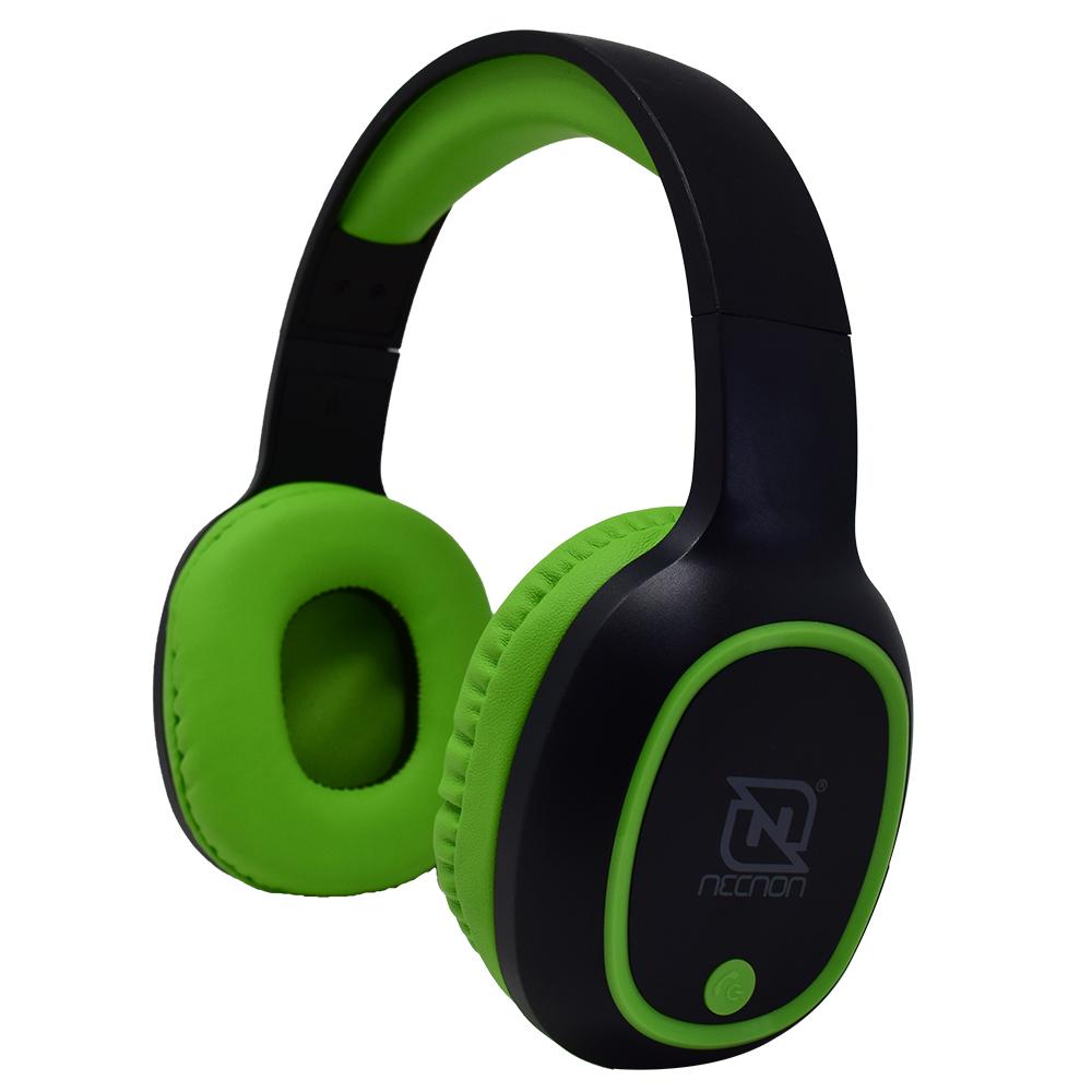 DIADEMA BT NECNON NBH-04 PRO 3.5MM HFP NEGRO/VERDE (NBAB042600)