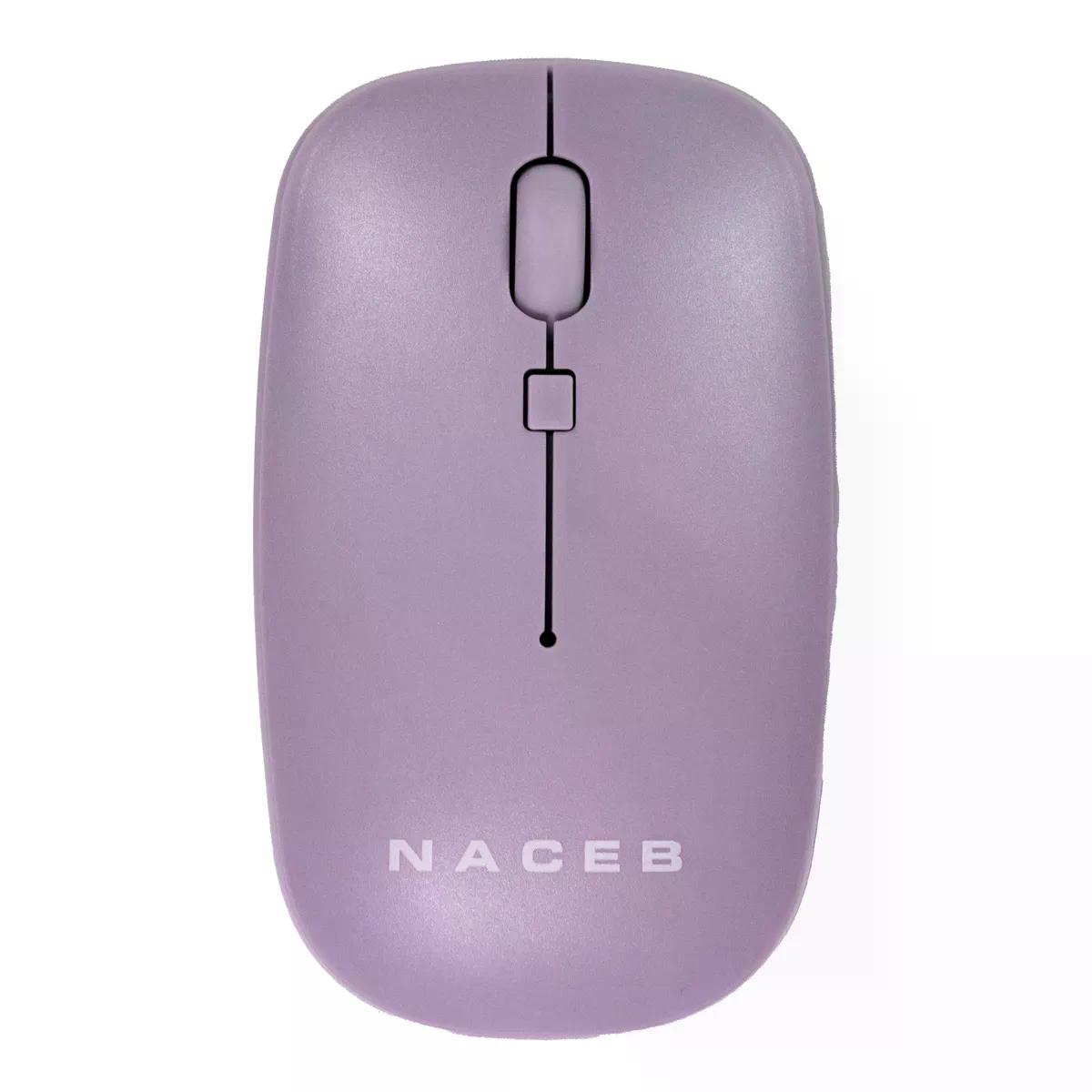 MOUSE NACEB NA 0136M INALAMBRICO OPTICO 1.600DPI RF INALAMBRICO MORADO