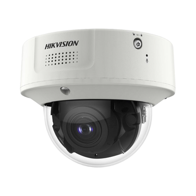 Domo IP 4 Megapixel / Lente Mot. 2.8 a 12 mm 2 / 40 mts IR EXIR / 2 Analiticos Simultaneos / DeepinView / 2 Micrófonos Integrados  / IP67 / IK10 / H.265+ / WDR 150 dB / Captura Facial / Búsqueda por Atributos / Conteo de Personas 