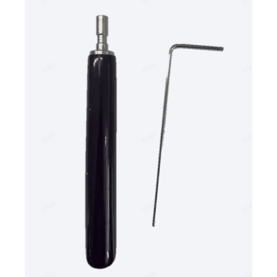 Llave Allen de Mantenimiento para Gabinetes de Perfil de Aluminio Exterior / 10 Piezas / Forma de L H2 / Manija Movible Recubierta de Goma / Acero Inoxidable 304