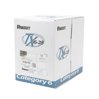 Bobina de Cable UTP 305 m. de Cobre TX6-28®, Gris, Categoría 6, Diámetro Reducido (28 AWG), CM/LSZH, de 4 pares