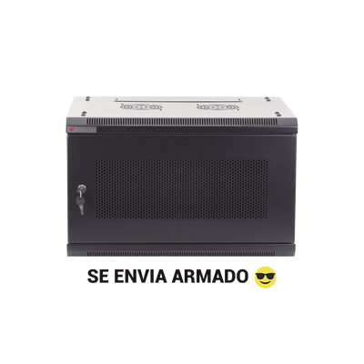 Gabinete PRECISION, Con Puerta de Cristal Templado, de 19in, 9UR, 450mm de Profundidad, Color Negro