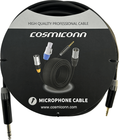 Cable 6.35mm a 3.5mm, conectores color negro MP3X-B - MTP3C-BG, length 5m