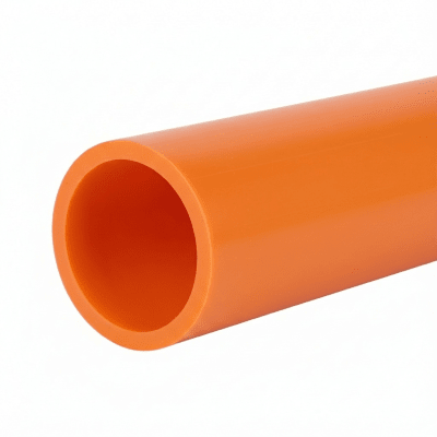 Ducto para Fibra Óptica 1 1/4" Liso RD11, Color Naranja Prelubricado, Rollo de 200 Metros
