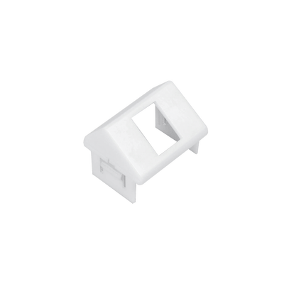 Adaptador para Placa de Pared CT, de una Salida, Angulado, Color Blanco