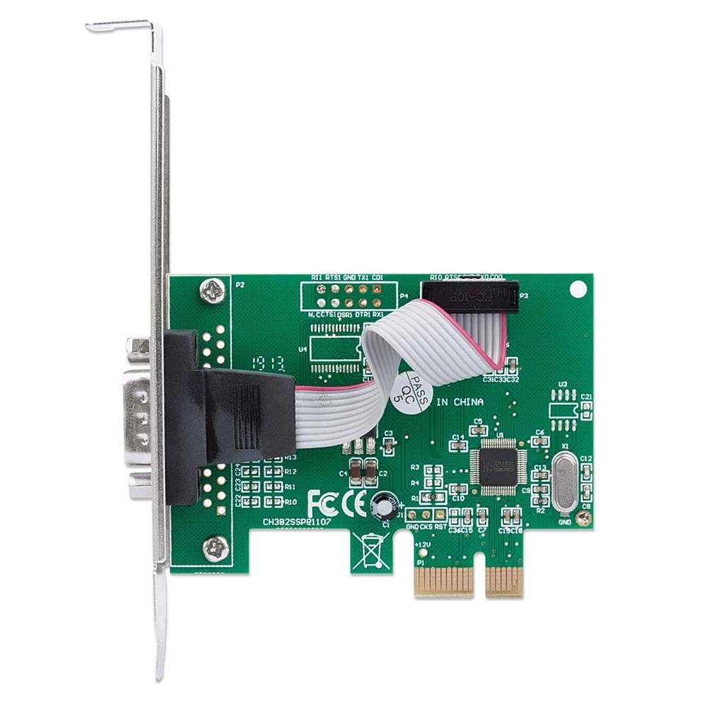 TARJETA MANHATTAN SERIAL PCI EXPRESS 1 PUERTO BRACKETS ESTANDAR 153492