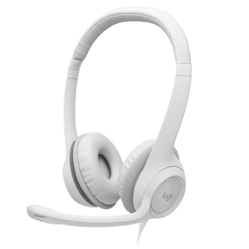 DIADEMA LOGITECH H390 AUD DIG USB PC MAC CHROME OFFWHITE (981-001285)