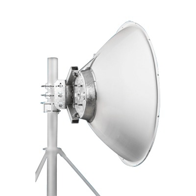 Antena parabólica 4 ft para radio B11 y AF11, ganancia de  40.5 ± 1 dBi, conector guía de onda, Alto aislamiento al ruido en enlaces vecinos, 10-12 GHz, Montaje de acero inoxidable incluido 