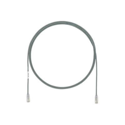 Cable de Parcheo UTP Cat6A, CM/LSZH, Diámetro Reducido (28AWG), Color Gris, 1.52 Metros (5 Pies)