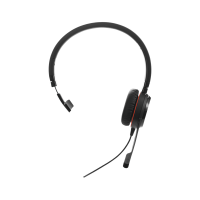 Jabra Evolve 30 Mono con conexión USB / 3.5mm, micrófono con cancelación de ruido y controlador en el cable con botones e indicadores LED (5393-829-309) 
