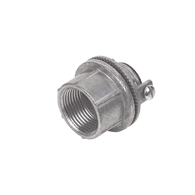 Conector Myers de Zinc  1 1/4" / Con tornillo a tierra / Para Intemperie.