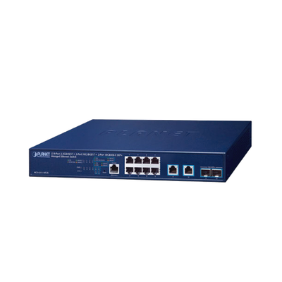 Switch Administrable Capa 3, 8 Puertos de 2.5G BASE-T, 2 Puertos de 10 G BASE-T, 2 Puertos SFP de 10 G 
