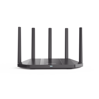 Router Inalámbrico / Wifi 6 / Hasta 3000 Mbps / MESH / Doble Banda AC (2.4 GHz y 5 GHz) / 4 Puertos 1000 Mbps /  5 Antenas Omnidireccional / Interior / Beamforming Optimizado /  Administración Gratuita desde la Nube