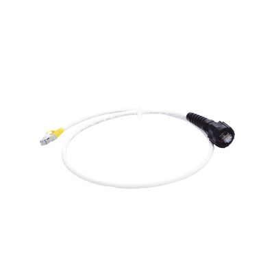 (XC6A-S10-B05) Patch Cord RJ45 Cat6A S/FTP T568A/B CM/LS0H1 Blanco Amarillo 3.05 Metros (10 Pies)