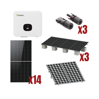 Kit Solar Interconexion  / 8kW  220Vca / Inversor GROWATT / Montaje Incluido  