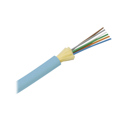 Cable de Fibra Óptica de 12 Hilos, Multimodo OM4 50/125 Optimizada, Interior, Tight Buffer 900um, No Conductiva (Dieléctrica), OFNR (Riser), Precio Por Metro