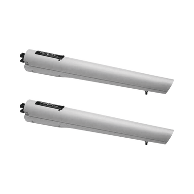 Kit de Operadores FAAC S418 para Puertas Abatibles de hasta 2.7m y 300Kg / Con Capacidad de Respaldo de Baterías y Desbloqueo Manual