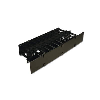 Organizador de Cable Horizontal RS3, Doble, Para Rack de 19in, 4in de profundidad, 2UR