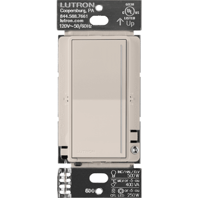 (RadioRa3) Apagador Sunnata color blanco para linea Radio Ra3, 8A de iluminacion, 5.8A Motor