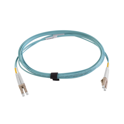 Jumper de Fibra Óptica Multimodo 50/125 XGLO OM4, LC-LC Duplex, OFNR, Color Aqua, 5 Metros (16.40 Pies)