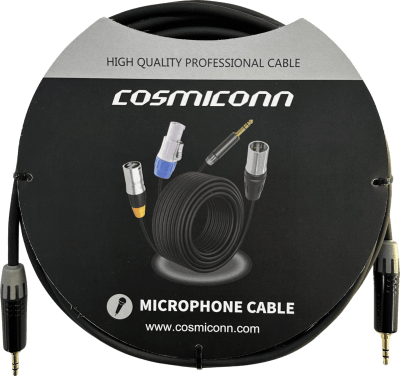 Cable 3.5mm a 3.5mm, conectores color negro MTP3C-BG, length 5m