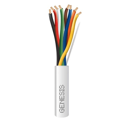 Carrete de 305 Metros (1000 Pies) / Cable de Cobre / 8 x 18 AWG  / Plenum / Para Interior / Color Blanco / Para Aplicaciones de Alarmas de Intrusión/Control de Acceso/ Automatización / Interfonos y Tv Porteros