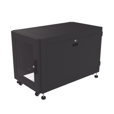 Gabinete Profesional de Piso para Telecomunicaciones de 12UR, 1000 mm Profundidad, Se envía el Gabinete armado.