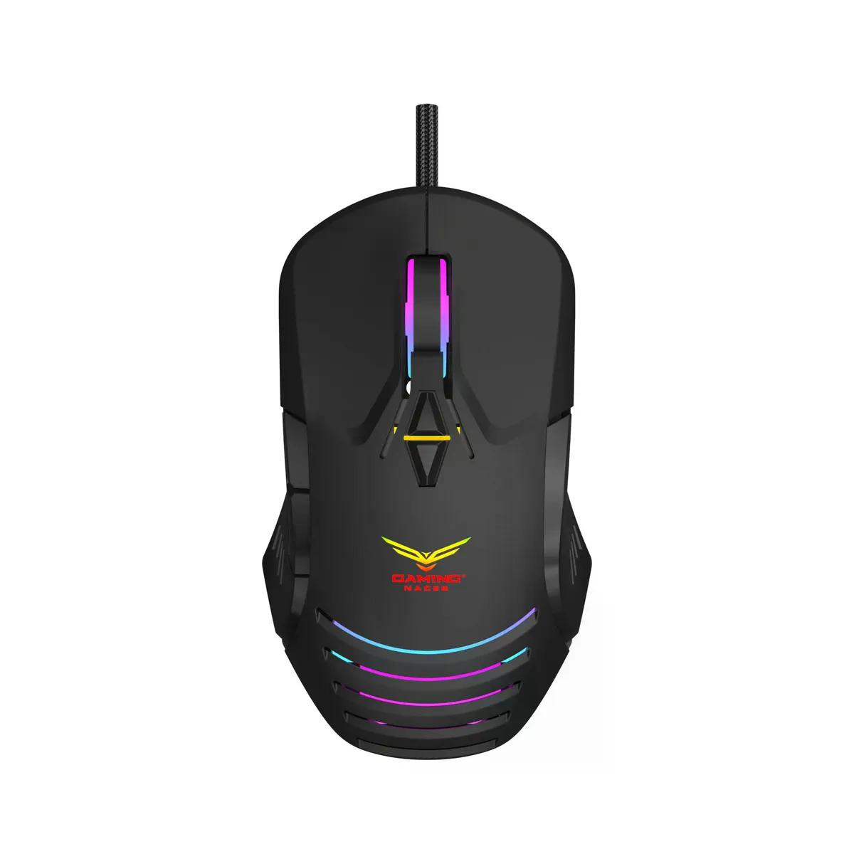 MOUSE GAMER NACEB NA 0964 ALAMBRICO OPTICO 7.200DPI USB A NEGRO
