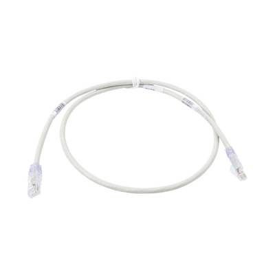 Cable de Parcheo TX6, UTP Cat6, 24 AWG, CM, Color Gris, 2.13 Metros (7 Pies)